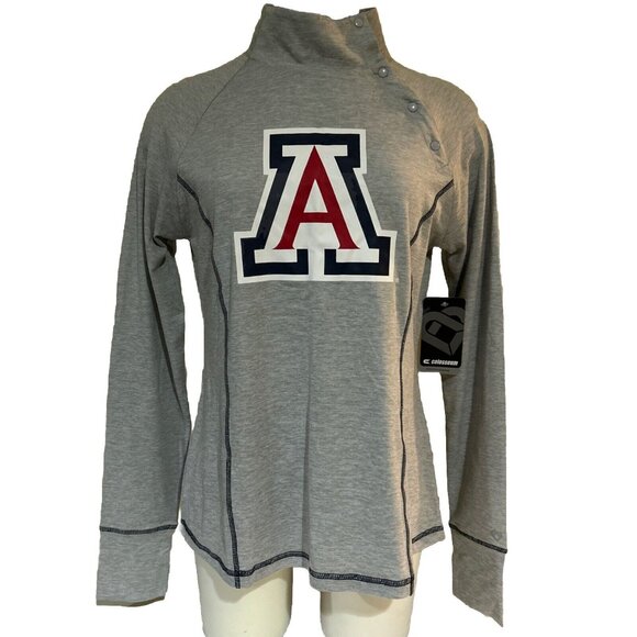 Arizona Wildcats Shirt Womens Medium Colosseum Snap Neck New - Picture 1 of 8